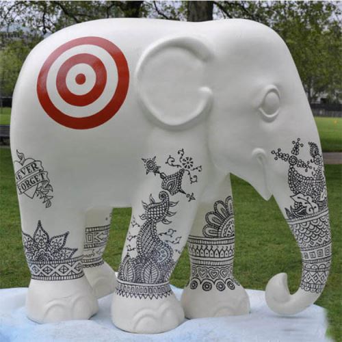 Fiberglas-Elefanten-Statue