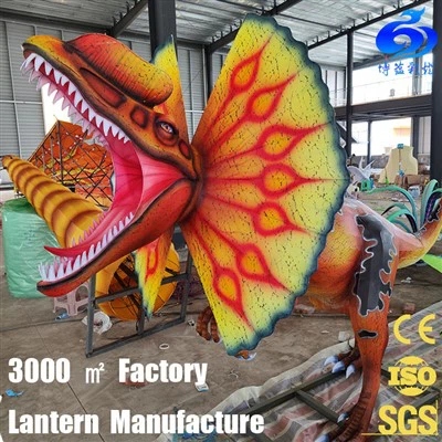 Chinesische Seiden-Dinosaurier-Laterne